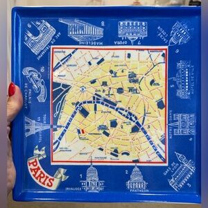 Rosanna Map Of Paris Decorative Plate